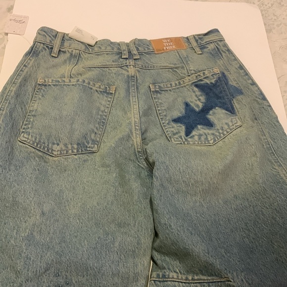 Free People We The Free Good luck Shadow Patch Barrel Jeans - Picture 4 of 11